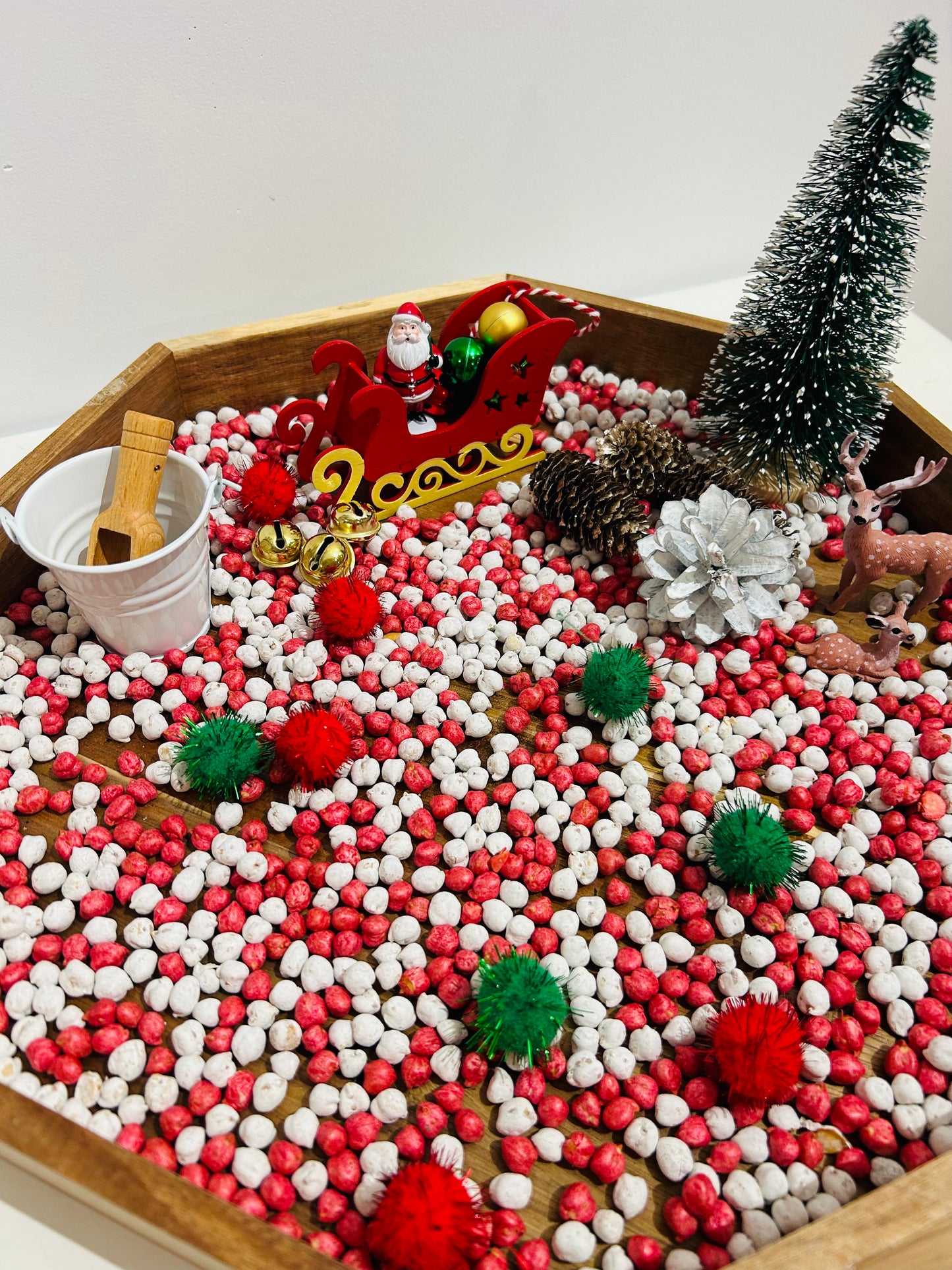 Santa’s sleigh christmas sensory kit