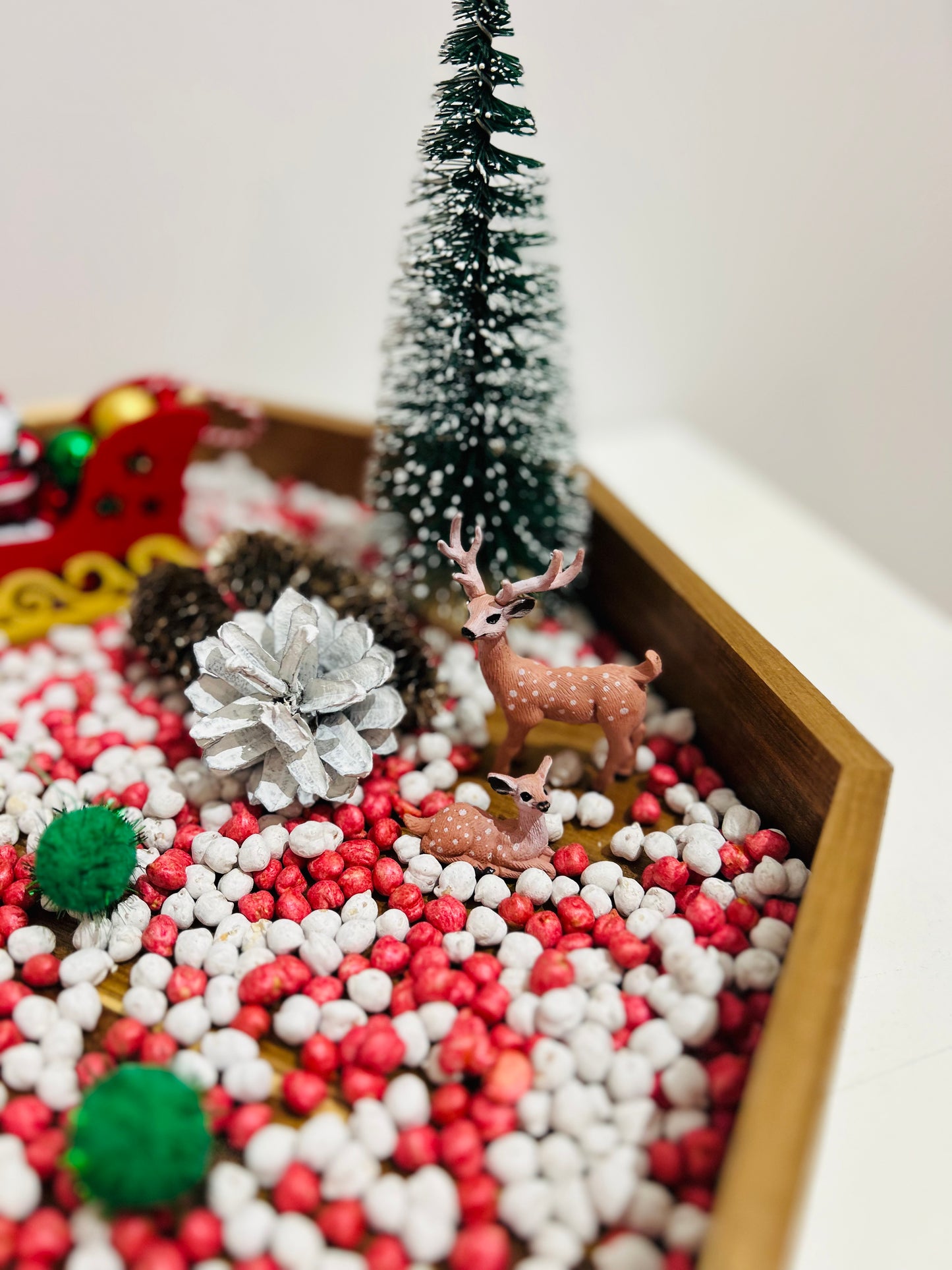 Santa’s sleigh christmas sensory kit