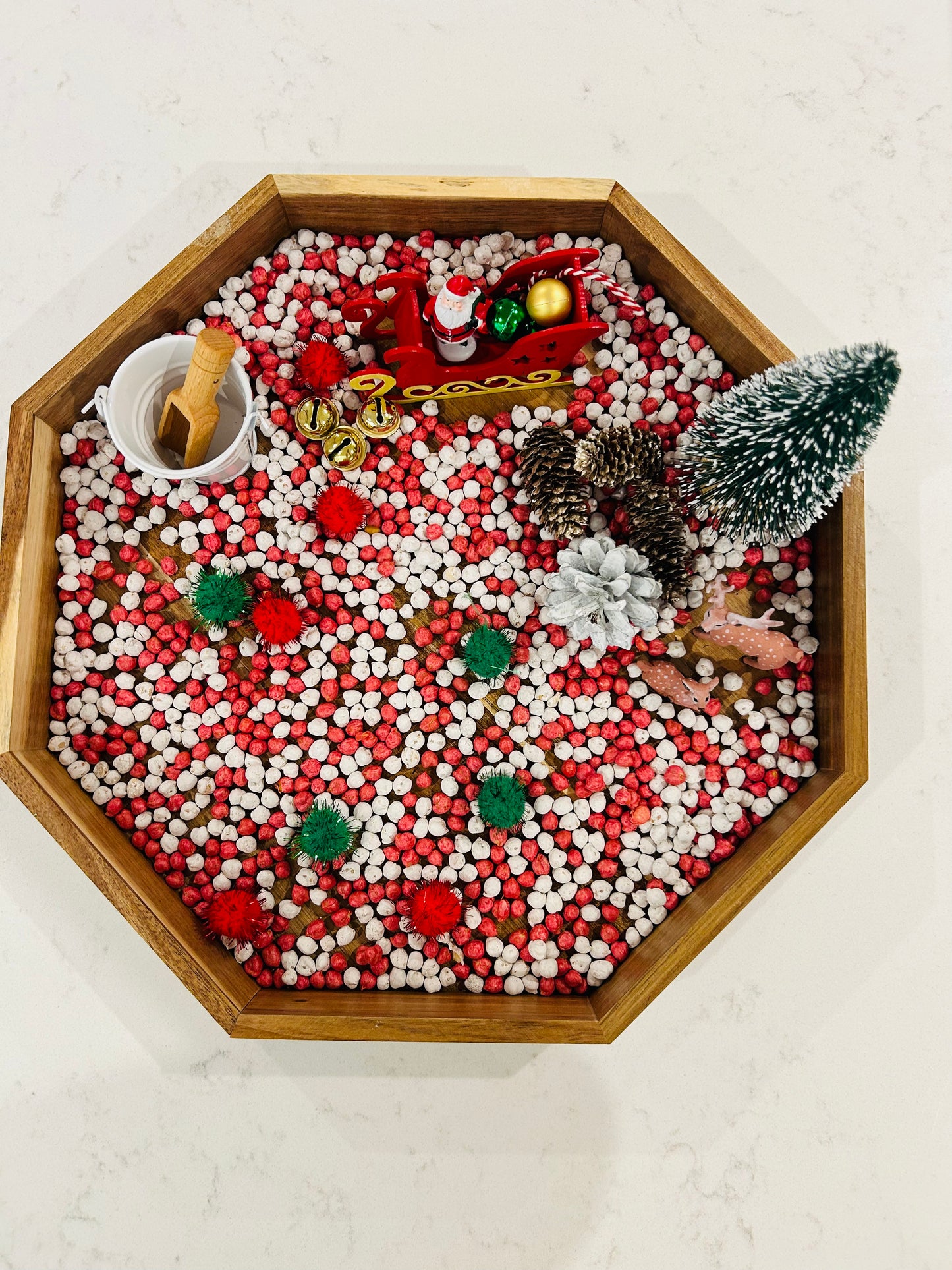 Santa’s sleigh christmas sensory kit